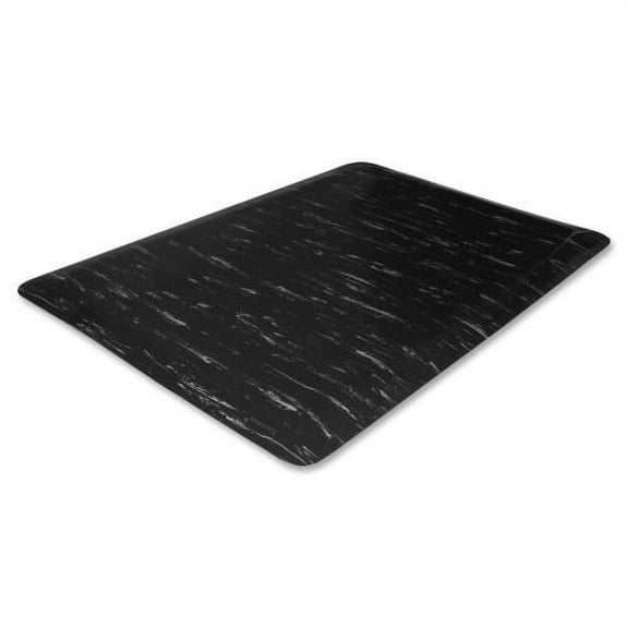 Genuine Joe, Marble Top Anti-fatigue Mats, 1 Each, Black Marble