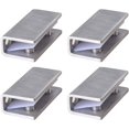 thumbnail image 1 of 4Pcs Stainless Steel Glass Shelf Clip Support Adjustable 304 Stainless Steel Glass Shelf Holder 0.3" to 0.5"/ 8 to 12mm Thick, 1 of 5