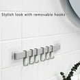 thumbnail image 3 of Wosthever Ganchos autoadhesivos, 6 ganchos de pared, estante de plástico para puerta de baño, estante de cocina, sin taladro, organizador de Juegos de accesorios de baño gris, 3 of 6