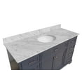 thumbnail image 5 of Aria 60" Single Bathroom Vanity with Marine Gray Cabinet and Carrara Marble Top, 5 of 7