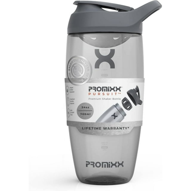 Promixx PURSUIT Protein Shaker Bottle \u2013 Premium Sports Shaker Bottles for Protein Mixes and Supplement Shakes \u2013 Easy Clean, Durable Protein Shaker Cup