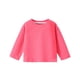 thumbnail image 2 of Blusas y camisas de manga larga con cuello redondo para niñas, de poliéster, informales, deportivas, de color liso, con cuello redondo y manga larga., 2 of 5