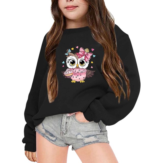 Chandail en Molleton pour Garçons Adolescents Manches Longues Imprimé Col Rond Mignon Chandail Coupe Décontractée Vêtements d'Automne pour Enfants 11-12 Ans