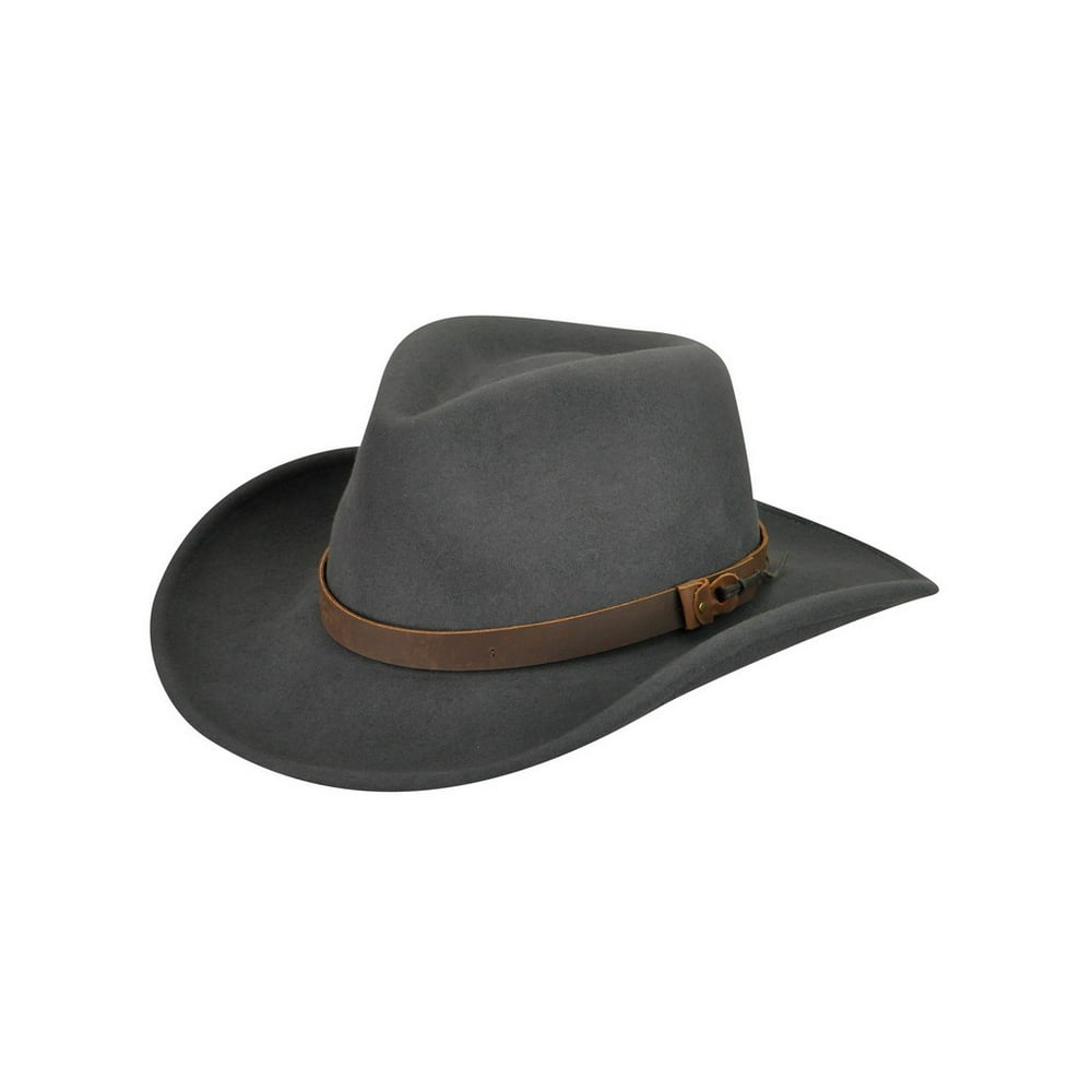 Bailey Hats Bailey Cowboy Hat Mens Caliber Leather Trim Outback Basalt W15LFF