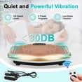 thumbnail image 5 of PRIJESSE Vibration Plate Exercise Machine - Whole Body Workout Vibration Fitness Platform w/ Resistance Bands - Home Training Equipment for Weight Loss & Toning，120 Levels，Gold, 5 of 8