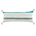 thumbnail image 1 of LR Home PILLO07694TUR1230 Turquoise Quarry Striped Lumbar Rectangle Throw Pillow, 1 of 1