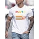 thumbnail image 1 of Pluto Simple Letter Graphic Print Men's T-Shirt - Breathable And Comfortable For Summer - Regular Fit, Slight Stretch Tee For Adult, Men, Women, Teen, Teenager, Adolescent, Youth, 1 of 5