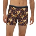 thumbnail image 2 of Picia Sunflowers with Skull and Hand Pattern Men's Athletic Long Leg Briefs , Performance Stretch Underwear，Moisture-Wicking, 2 of 7