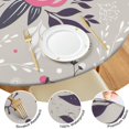 thumbnail image 4 of Round Fitted Tablecloth with Elastic Edges Fits 36"-44" Round Tables Pioneer Colorful Floral Waterproof Table Cover Washable Indoor and Outdoor for Party Kitchen Dinner Banquet Patio Picnic, 4 of 7