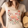 thumbnail image 4 of Jesus John 14:6 Butterfly Floral Christian Graphic T-Shirt, Heliconia, Size XL, 4 of 6