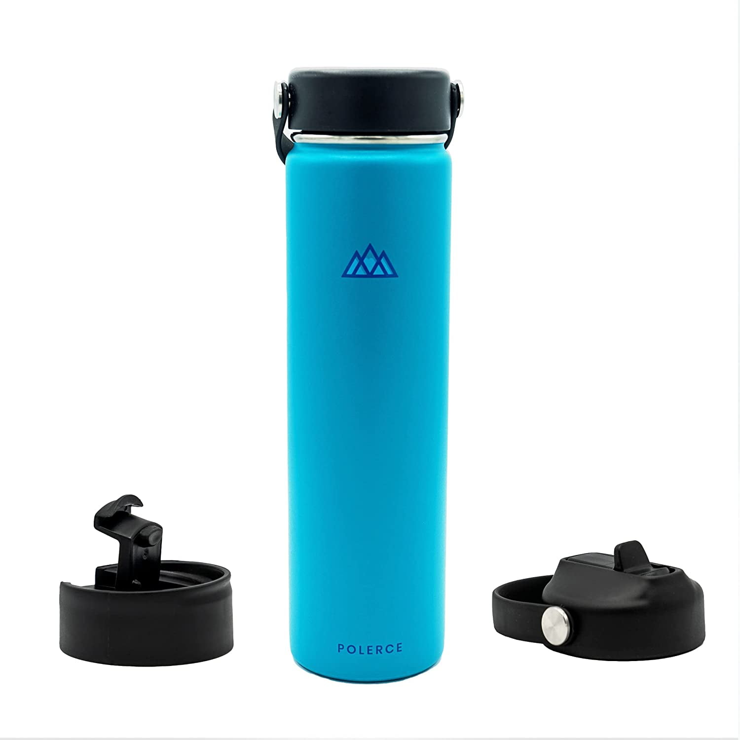 Vacuum Insulated Bottle with 3 Lids Stainless Steel Thermally