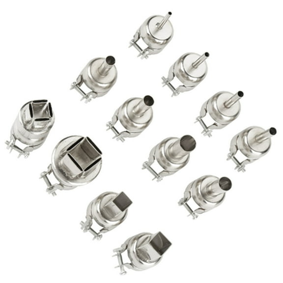 12pcs Heat Gun Nozzles Kit For 850 Hot Air Soldering Station Repair Tool Accessory