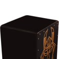 thumbnail image 3 of Sawtooth Harmony Series Hand Stained Spirit Design Satin Black Compact Size Cajon with Carry Bag, 3 of 10