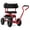 Red, variant on Goplus Garden seat with Wheels, Rolling Gardening Stool with Adjustable 360° Swivel seat, Tool Tray & Storage Basket, Extendable Handle, Outdoor Gardening Scooter, Garden Cart Workseat for Seniors