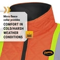 thumbnail image 5 of Pioneer High Visibility Reflective Insulated Freezer Jacket - Hi Vis Mens Work Jacket - Quilted Gusseted Action Back  Orange, 5 of 8