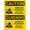 Warning Sign 3, variant on Caution Asbestos Hazardous Bilingual Spanish With Icons Sign, 8"x12" Metal Danger Warning Sign, Indoor Outdoor Man Cave Yard Sign