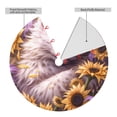 thumbnail image 2 of Yiaed Warm Sunflower Sleeping Cat Print Christmas Tree Skirt , Tree SkirtsTree Mat for Christmas Winter Holiday Indoor Decorations-48", 2 of 7