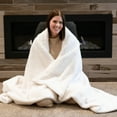thumbnail image 5 of Minky Designs Ivory Dream Minky Blanket – Ultra Soft Faux Fur Throw Blanket for Couch, Bed & Home – Fluffy, Warm & Luxurious – Posh Collection (Medium, 50x60), 5 of 11