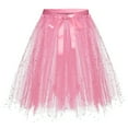 thumbnail image 3 of larppty Women's Plus Size 2-Pack Birthday Tutu Skirts - Adult Paillette Layered Outfits（Pink，M）, 3 of 3