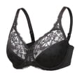 thumbnail image 4 of Exclare Women Full Coverage Plus Size Bras Lace Floral Underwire Bra(Black,42D), 4 of 7