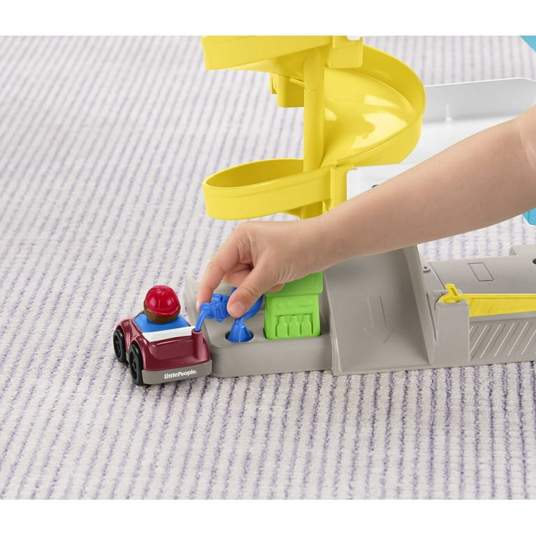 Fisher Price Little People Garage Playset with Learning Set Toy Ramp 2 Wheelies Cars Walmart