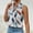 Multicolor, variant on Tank Tops for Women Plus Size under $5 Sleeveless Turdown Collar Button Casual Print Blouse