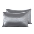 thumbnail image 4 of Juego de cama ARTALL de satén, tamaño king, gris, 4 piezas, 4 of 7