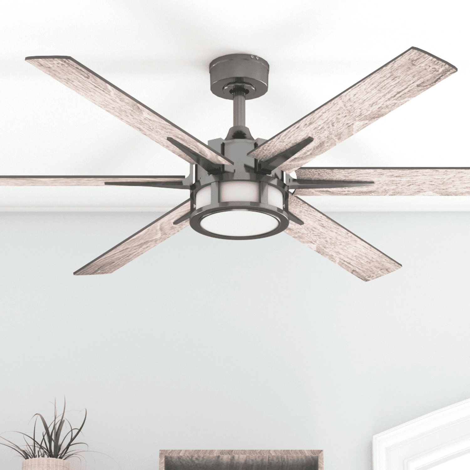 Honeywell Kaliza 56-Inch Gun Metal Indoor LED Ceiling Fan with Remote