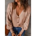 thumbnail image 6 of SHEWIN Womens Button Down Cardigan Sweater Long Sleeve Open Front Knit Outwear Casual V Neck Knitted Tops S-2XL, 6 of 7