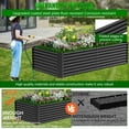 thumbnail image 4 of Raised Garden Bed, 8×4×2ft Large Outdoor Metal Planter Box,480 Gal Soil Capacity, Galvanized Raised Garden Bed Kit for Flower Plants, Fruits, Vegetable Herbs, 4 of 8