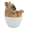thumbnail image 4 of Realistic Mini French Bulldog Puppy Teacup Statue Pet Pal Dog Resin Figurine, 4 of 6