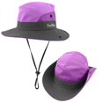 thumbnail image 1 of Sombrero de pesca de empalme para adultos, de ala ancha, para acampar, para el sol, gorra (púrpura) Likrtyny Para Estrenar, 1 of 1