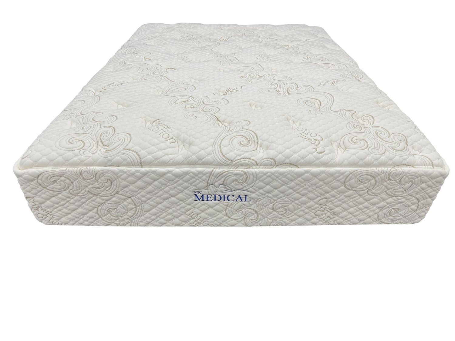 NSC Medical - Matelas grand lit hybride de en latex et à ressorts ensachés