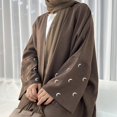 thumbnail image 3 of Abayas pour Femmes Musulmanes avec Hijab, Robes de Prière Islamiques pour l'Aïd pour Femmes, Abaya Ouverte pour Filles, 3 of 12