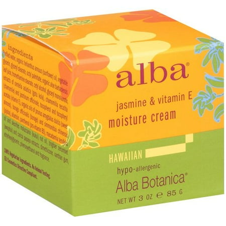 Alba Botanica Hawaiian Moisture Cream Smoothing Jasmine & Vitamin E, 3 Oz