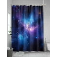 thumbnail image 5 of Color Starry Sky Shower Curtain, Night Sky Modernism Nature Scenery Waterproof Shower Curtain Set with 12 Hooks Lightweight Washable Fabric Shower Curtains for Bathroom 72x72 Inches, 5 of 6