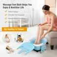 Costway Collapsible Home Foot Spa Bath Massager with Bubble, Red Light