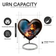 thumbnail image 3 of Yatskia Night Campfire Decorative Large Cremation Urn for Ashes Adult Brother and Sister, Small Memorial Keepsake Urns for Human Ashes Adult Female, (Heart 8 Inch and 3 Inch), 3 of 8