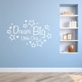 thumbnail image 3 of Calcomanía de pared con frase "Sueña en grande, pequeño", para dormitorio infantil, guardería, vinilo extraíble, decoración del hogar, sala de estar, S033, 3 of 3