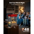 thumbnail image 2 of VEVOR Popcorn Machine, 8oz Stainless Steel Kettle, 800W Commercial Countertop Popcorn Maker, 48 Cups per Batch Theater Style Popper, with 2-Button Control Glass Wall PC Door 1 Scoop 3 Spoons, Red, 2 of 9
