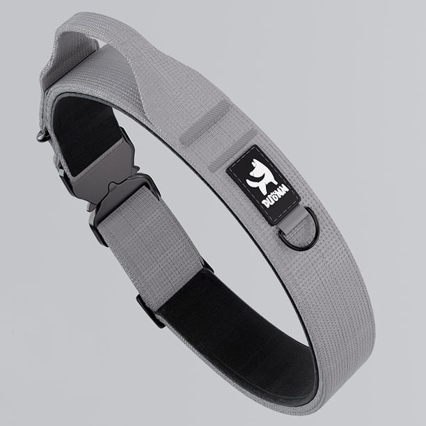 KBOOK Tactical Dog Collar for Medium Large Dogs Heavy Duty Metal