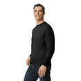 thumbnail image 3 of Gildan Men’s Heavy Cotton Long Sleeve T-Shirt, Ribbed Collar and Cuffs Black Tee, 4 Pack, S, 3 of 5