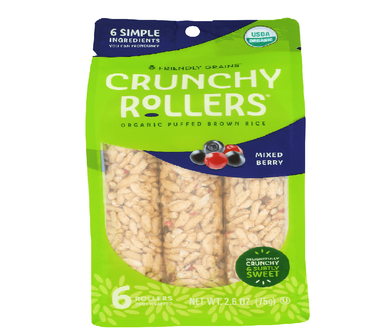 Bamboo Lane Organic Crunchy Rollers Mixed Berry, 2.6oz (Pack of 8) -  Walmart.com