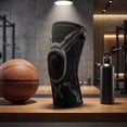 thumbnail image 5 of Knee Compression Sleeve, Knee Support for Knee Pain, Knee Brace with Side Stabilizers, Patella Stabilizer Knee Brace, Adjustable Dial Tension Fit, Removable Silicone Patella Pad, 5 of 6