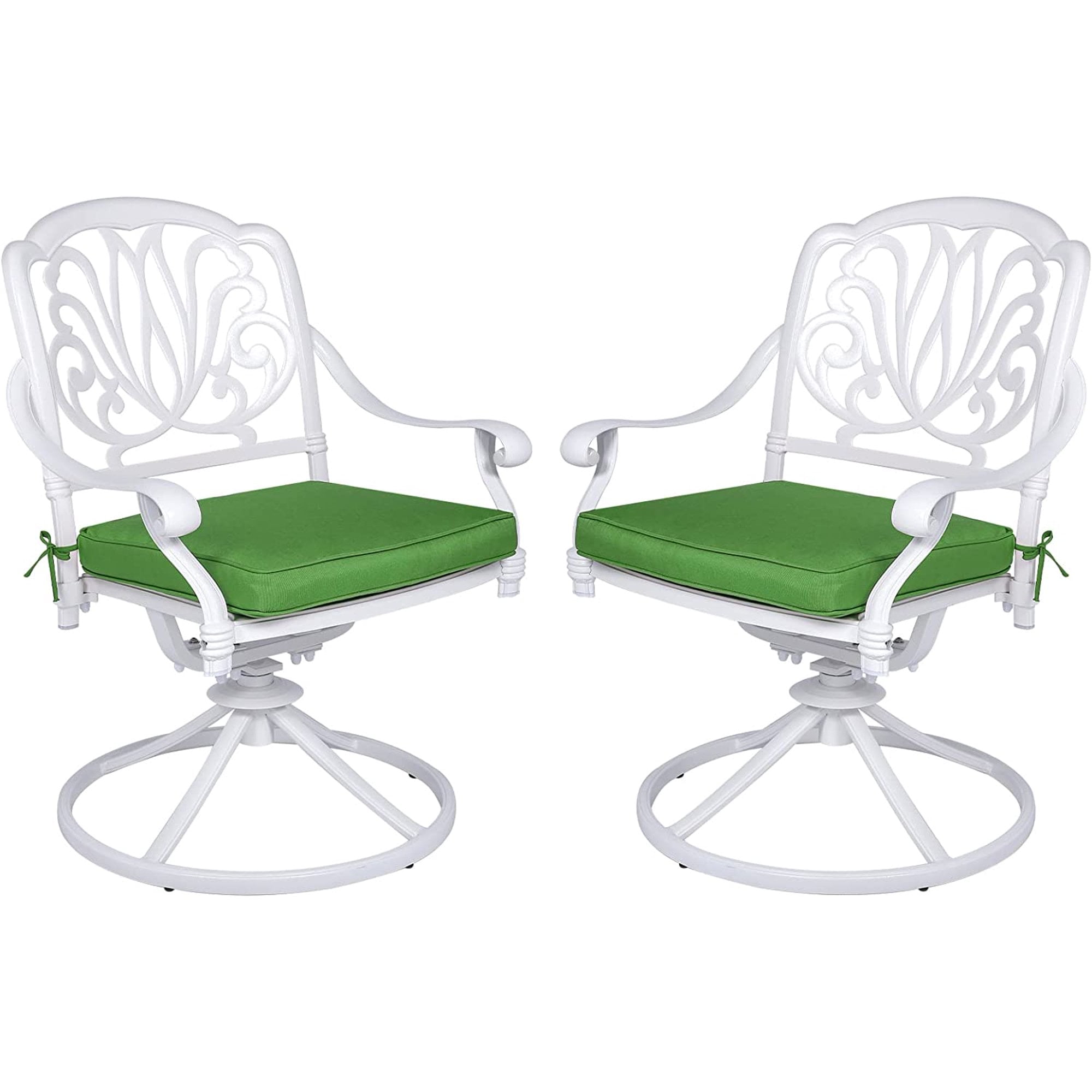 MEETWARM 2 Piece Patio Dinning Swivel Chairs Rocker, Outdoor All