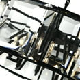 thumbnail image 4 of CWI Lighting Jacquet 12 Light Farmhouse Metal Chandelier in Black, 4 of 5