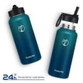 thumbnail image 6 of GEDUX 32oz Insulated Stainless Steel Water Bottle with 2 Leak Proof Lids(Spout Lid and Straw Lid) Wide Mouth Powder-Coated Water Bottle for Sports and Travel, Green Gradient, 6 of 6