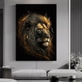 thumbnail image 4 of Pintura en lienzo de animales dorados y negros abstractos, búho, Tigre, León, Lobo, águila, cebra, Toro, carteles, imágenes artísticas de pared para habitación, decoración del hogar, 4 of 4