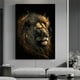 thumbnail image 4 of Pintura en lienzo de animales dorados y negros abstractos, búho, Tigre, León, Lobo, águila, cebra, Toro, carteles, imágenes artísticas de pared para habitación, decoración del hogar, 4 of 4