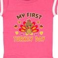 thumbnail image 4 of Inktastic My First Turkey Day with Turkey and Leaves Boys or Girls Baby Bodysuit, 4 of 5
